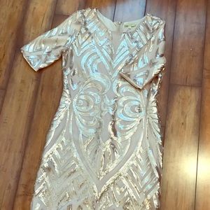 Gianni Bini Gold Sequin Dress
